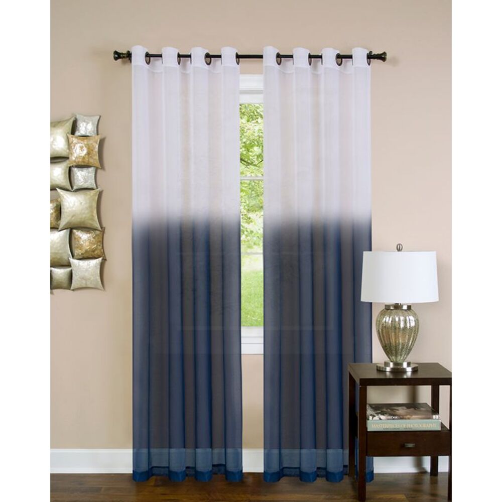 Ben&Jonah Collection Essence Window Curtain Panel - 52x63 - Blue